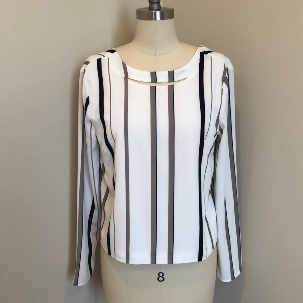 Lucy Paris Striped Long Sleeve Blouse
